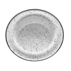 Plato hondo enlozado blanco salpicado x 22 cm
