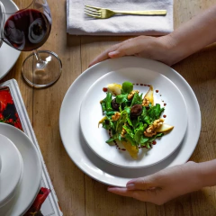 Juego de vajilla Diwali blanco Luminarc x 18 unidades (6 playos, 6 hondos, 6 postre) - comprar online