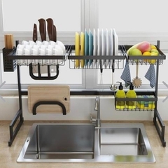 Secaplatos sobre bacha de metal negro múltiples soportes - comprar online