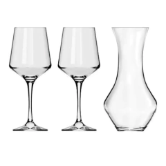 Set Brunello: 2 copones + decantador en caja de regalo