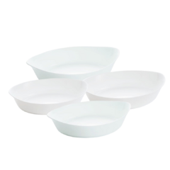 Set 4 fuentes ovaladas vidrio templado Smart Cuisine Luminarc