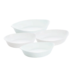 Set 4 fuentes ovaladas vidrio templado Smart Cuisine Luminarc