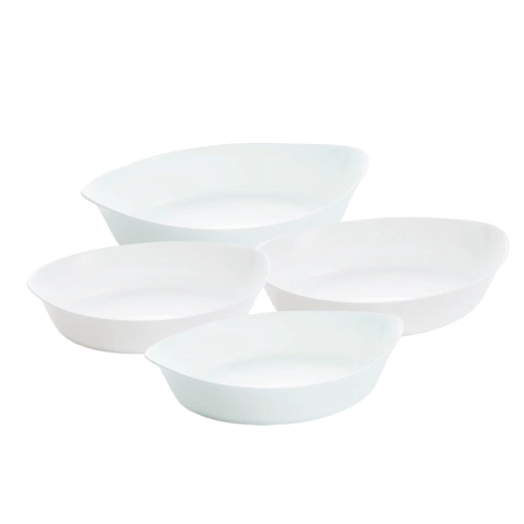 Set 4 fuentes ovaladas vidrio templado Smart Cuisine Luminarc