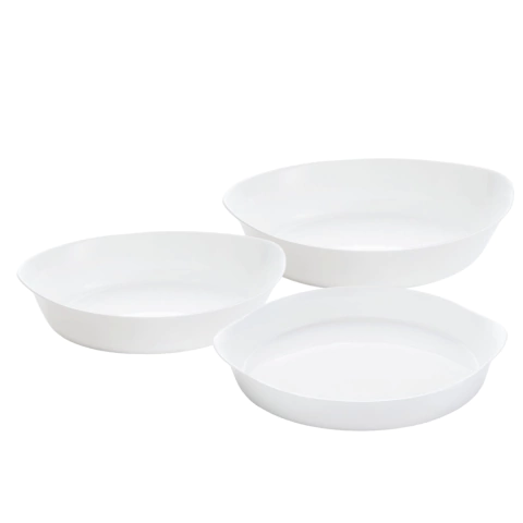 Set 2 fuentes ovaladas y tartera redonda vidrio templado Smart Cuisine Luminarc