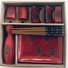 Set sushi 11 piezas Rojo con detalle