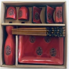 Set sushi 11 piezas Rojo con detalle
