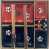 Set sushi 8 piezas Rojo y Negro