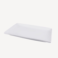 Fuente porcelana blanca 34x22 cm