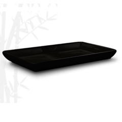 Bandeja sushi porcelana negra lisa 20x11 cm