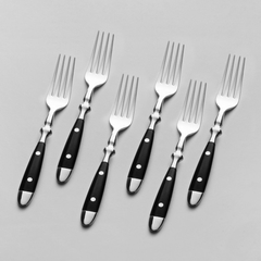 Juego de cubiertos negro Bistro Volf x 24 uni - Bazar Rosemblit