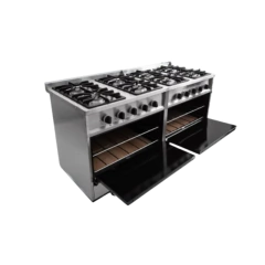 Cocina 8 hornallas con doble horno rejilla fundición puerta ciega -línea pesada- en internet