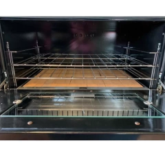 Imagen de Cocina 6 hornallas rejillas fundición o alambre puerta de vidrio visor
