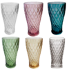 Vaso Labrada Glamour Acrílico x 500 cc. x 6 uni. -varios colores-