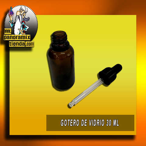 GOTERO DE VIDRIO AMBAR 30 ML