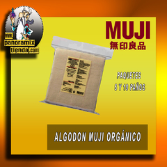 ALGODON ORGÁNICO JAPONÉS MUJI X 5 Y 10 PAÑOS