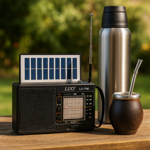 Radio - Parlante Bluetooth y Linterna - Carga Solar - comprar online