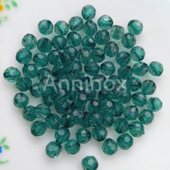 Conta Acrílica Facetada 6mm Verde - comprar online