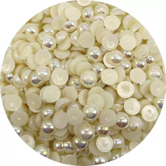 MEIA PÉROLA 8MM CREME IRISADA