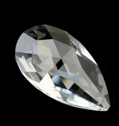 Pingente Amêndoa de Cristal K9 Lapidado 63x37mm=2,5 polegada na internet