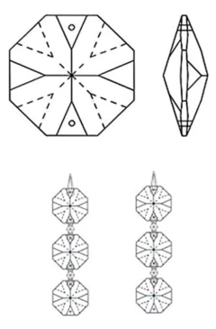 Castanha Asfour® art. 1080 Cristal (2 furos) 22mm - 65 PEÇAS na internet