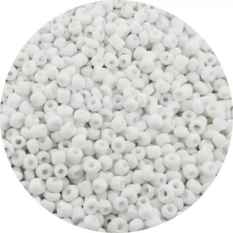 Miçanga 6/0 - BRANCO LEITOSO