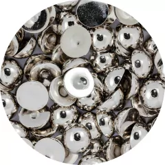 MEIA PÉROLA 10MM PRATA