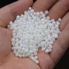 Miçanga Vidro 6/0 Branco Perolado - comprar online