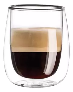 SET 2 VASOS CAFÉ 320 ML DOBLE PARED VIDRIO CAROL