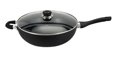WOK ANTIADHERENTE 32 CM CON TAPA DE VIDRIO HUDSON