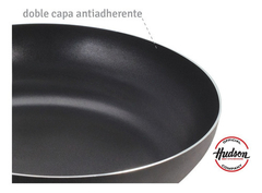 WOK ANTIADHERENTE 32 CM CON TAPA DE VIDRIO HUDSON - BAZARSSI
