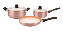 BATERIA DE COCINA ANTIADHERENTE CERAMICO 5 PIEZAS