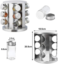 ESPECIERO CARROUSEL ACERO INOXIDABLE 12 PIEZAS - comprar online