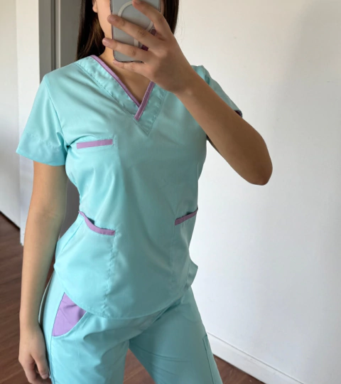 Ambo Mili aqua y Lila pantalon cargo arciel - comprar online