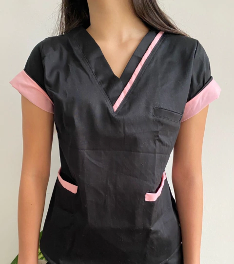 Ambo delfi negro & Rosa spandex - comprar online