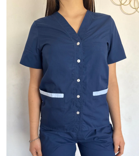 Ambo Mía azul con celeste conjunto - comprar online
