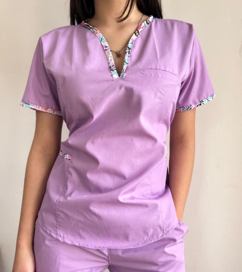 Ambo anto arciel Lila con Flores - comprar online