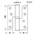 Bisagra pomela 100x88mm Hafele - comprar online