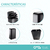 Porta residuos a pedal 12 Lt acero inox negro Vonne - tienda online