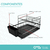 Escurreplatos doble negro Vonne - comprar online