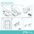 Porta residuos doble 12+12Lts Inox Starax - comprar online