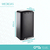 Porta residuos a pedal 12 Lt acero inox negro Vonne en internet