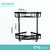 Esquinero doble rejilla - inox negro - tienda online