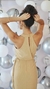 Vestido Dourado Midi - comprar online