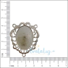 Entremeio Arabesco dupla face 45mm para resinar - Níquel - comprar online