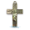 Crucifixo Face de Cristo 60mm - Níquel