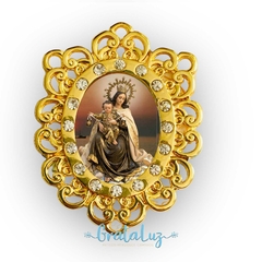 Entremeio Arabesco Personalizado (Escolha sua imagem) 45mm com Strass - Dourado