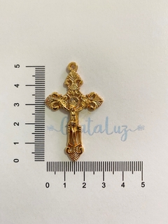 Crucifixo Kairós 50mm - Dourado - comprar online