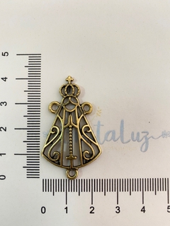 Entremeio 3 pontas Mãe Aparecida 40mm - Ouro Velho - comprar online