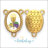 Entremeio 25mm resinado Eucaristia - Dourado - comprar online
