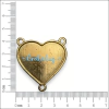 Entremeio Coração 40mm para resinar - Dourado